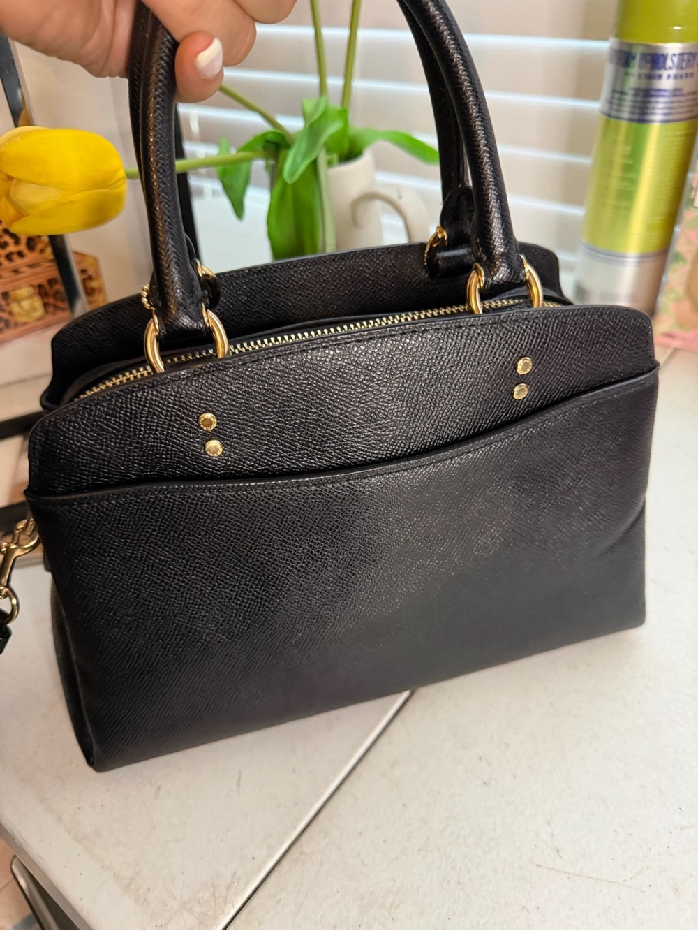 Coach mini crossbody black pebbled leather - Picture 6 of 9